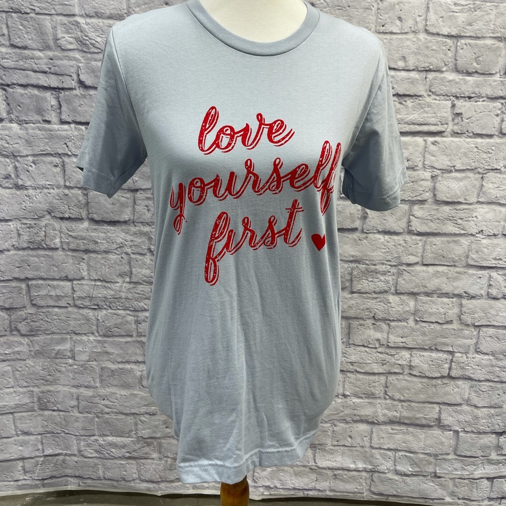 Loved Ak Love yourself first! Women's Bella Canvas Tee by Kissed Apparels